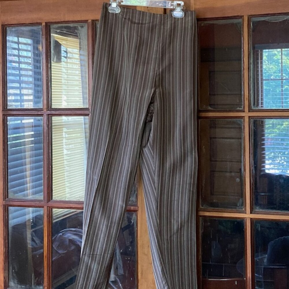 Brown silk lined pants.